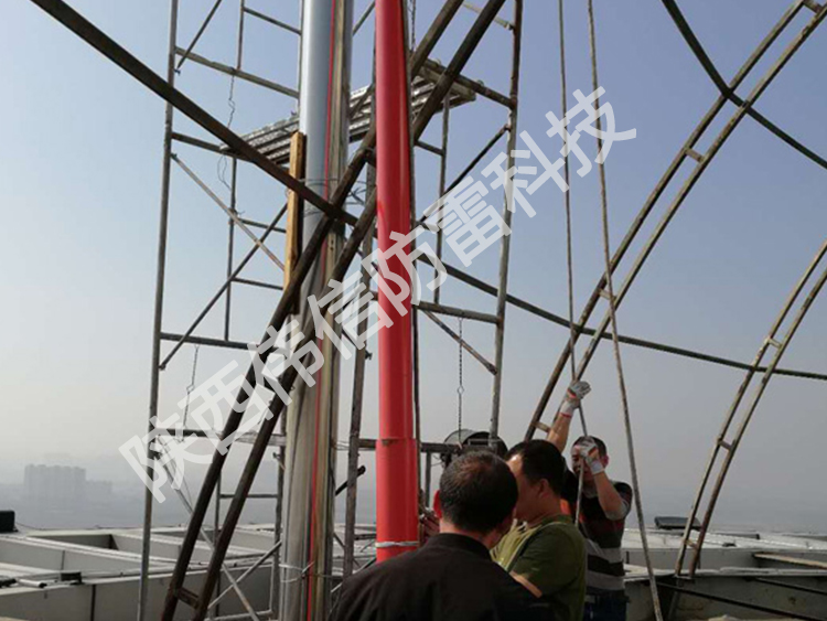 21米高強(qiáng)度玻璃鋼避雷針，氣象雷達(dá)站專(zhuān)用避雷針，防側(cè)擊絕緣接閃器產(chǎn)品展示二